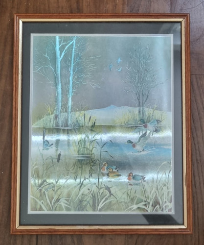 Tableau foil art canards - tableau,