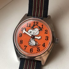 Snoopy m7H Super Rare Dancing Watch 1958 Hand-Winded Watch Orange Dial