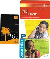 @+ Lot of 4 Reunion Island Phone Cards