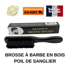 Brosse à barbe en bois poil de sanglier  homme 15cm X 3cm X 7cm