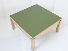 1950 VINTAGE ROCKABILLY VTG 50's COFFEE TABLE FORMICA KAKI CARRE BASS TABLE #2