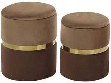 Beliani set 2 poufs avec - set,