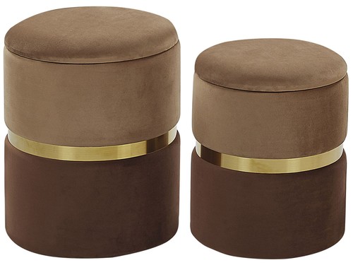 Beliani set 2 - set, poufs