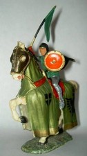 Starlux - Middle Ages - series 60 - ref 6113 - oriflamme rider and black cape on