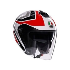 Casque Jet Moto AGV IRIDES TOLOSA Blanc/Noir/Gris/Rouge