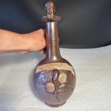 🔅 Ancienne Bouteille  calvados en terre cuite