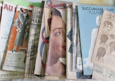 Mode . Collection de 14 magazînes des grands magasins Décennies 1930 et 1950