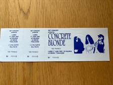 billet ticket place de concert CONCRETE BLONDE