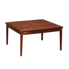 Table Basse Vintage Plaquée en Bois Exotique Brésil Années 60