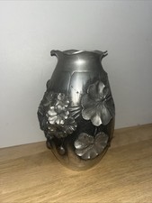 Ancien Vase Déco Étain