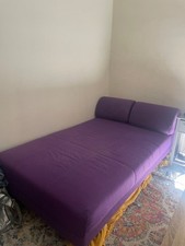 canapé lit 2 places avec rangement. Taille 190x200 couleur violet a Lyon 