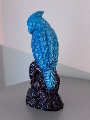 Perroquet céramique turquoise - perroquet,