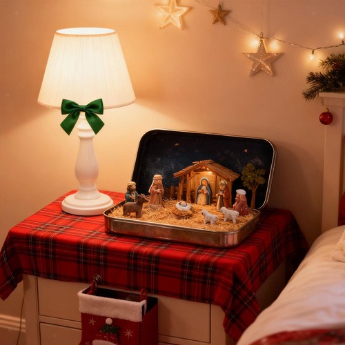 Mini crèche noël scène - mini, noël,
