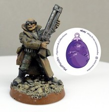 Warhammer 40k, Necromunda metal, Delaque, Ganger, oop, painted, Shotgun, cult