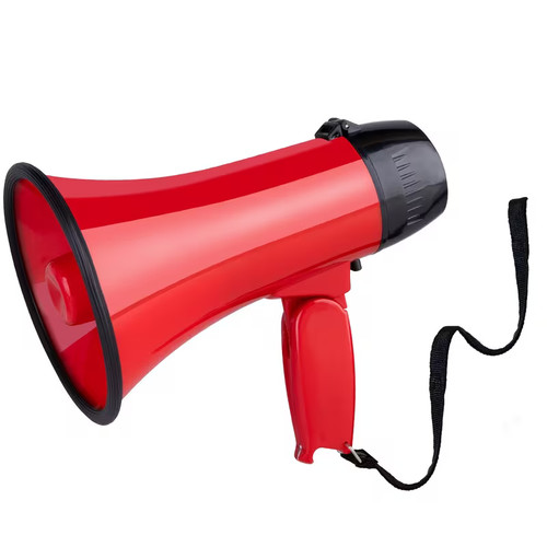 Mégaphone rouge portable