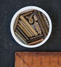 Lot de fers à dorer plaque matériel reliure dorure ancien cuir bronze laiton!.