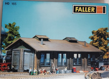 FALLER 165 HO Remise à Locomotives 2 Voies 1/87 1:87 Boîte d'origine Pour Pièces
