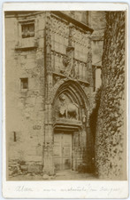 France, Alan, Portail de l&#039;ancien archbishopric, ca.1870, vintage albumen prin