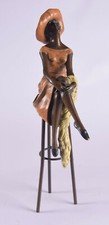 Bronze women's mostly bar stool chair height: 28.2 cm