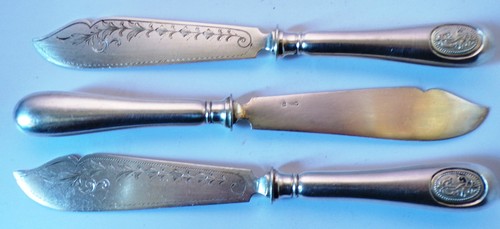 Solid silver knives 800