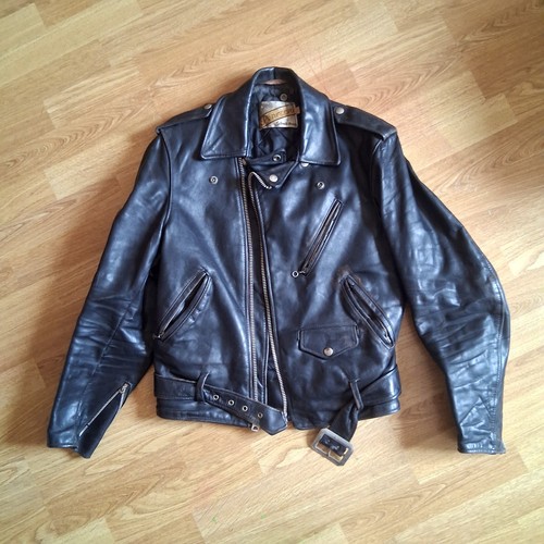 Veste vintage cuir - cuir, de