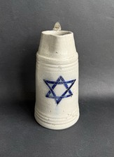 Ancien pichet en grés chope à bière XIX Betschdorf étoile des brasseurs beermug