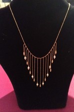 Collier or poinçonné 750  en cascade avec perles fines poids 7,31g