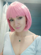 PERRUQUE LUXE ROSE SEXY ADULTE