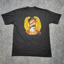 Vintage Harley-Davidson Shirt Mens Large Eagle Motorcycle Biker USA 80s Tee