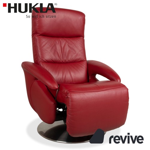 Hukla cuir fauteuil rouge - cuir,