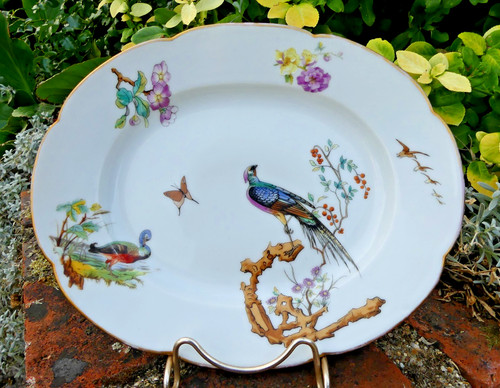 Ancien plat porcelaine - plat, en