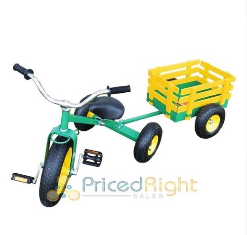 Classic tricycle with wagon - with,