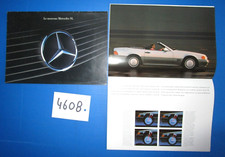 N°4608 / MERCEDES : catalogue cabriolet 300 SL, 500 SL  texte français  1989
