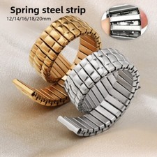 Stainless Steel Spring Stretch Watch Band Retractable Strap 12/14/16/18/20mm