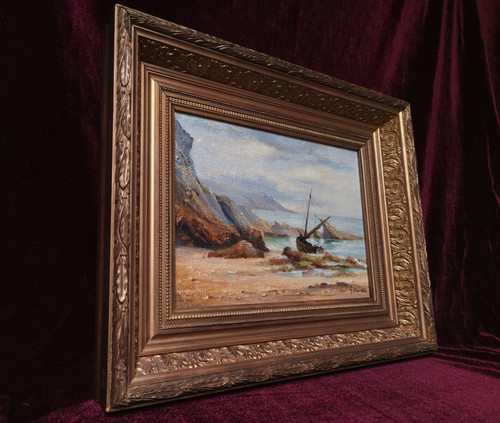 Tableau ancien peinture huile - tableau,