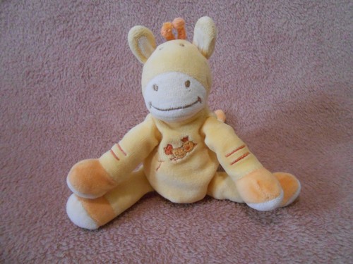 Doudou peluche girafe - , jaune