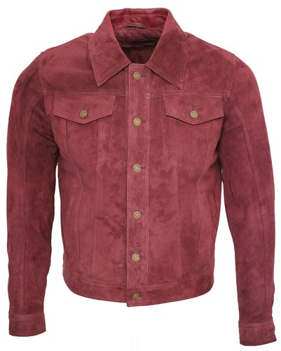 Veste jean casual burgundy - veste,