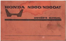 HONDA N360 / N360AT 2-DOOR ORIGINAL 1971 OWNERS INSTRUCTION & MAINTENANCE MANUAL