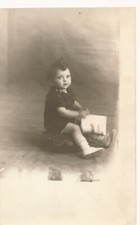 Child Photo Card Sitting on an Pouf with a Child Journal 