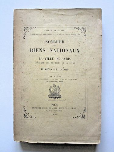 Sommier des biens nationaux - sommier,
