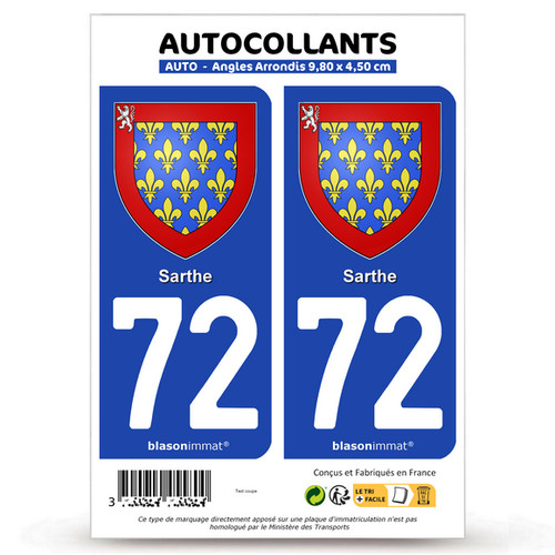 Autocollants plaque - 2,