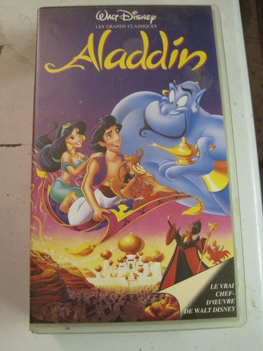 Cassette vhs aladdin - cassette, walt