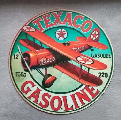 Plaque métal vintage texaco - métal,