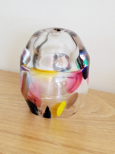 Lampe huile verre - à, en