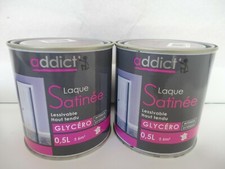 LOT DE 2 POT DE PEINTURE LAQUE ROUGE BASQUE 2x0,50L = 1L GLYCERO ADDICT
