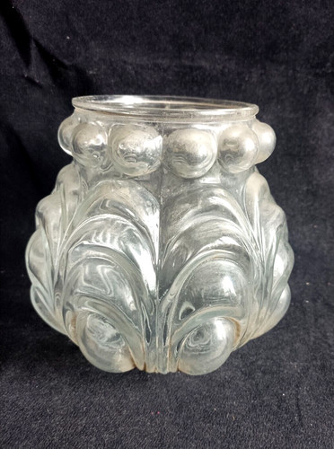 Tulipe globe verre moulé - en,