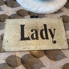 Rare Ancien Carton Peint Nom