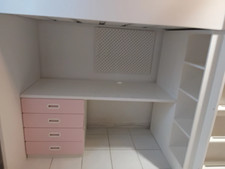  lit combiné ikea rose et