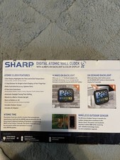 Sharp Atomic Digital Alarm Clock, Battery Operated Self-Setting Digital Wall or 