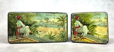 LOT de 2 anciennes boites cigarettes KIOS DRESDEN -Cigarettes Tin (#CIG011)